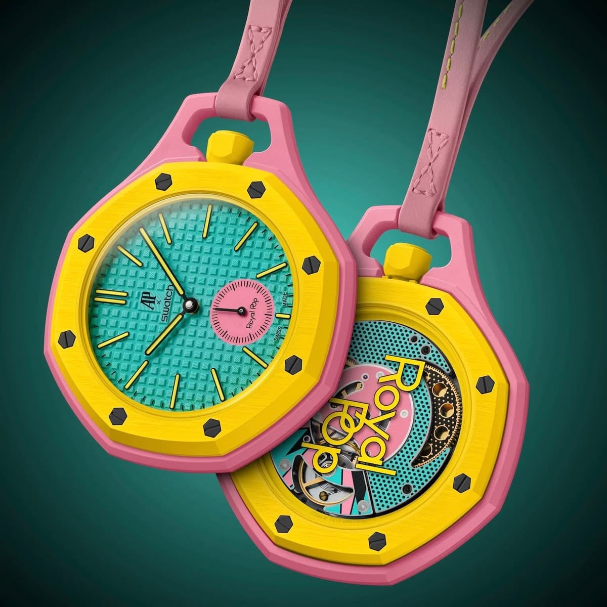 SWATCH “AP” ROYAL POP YELLOW PINK
