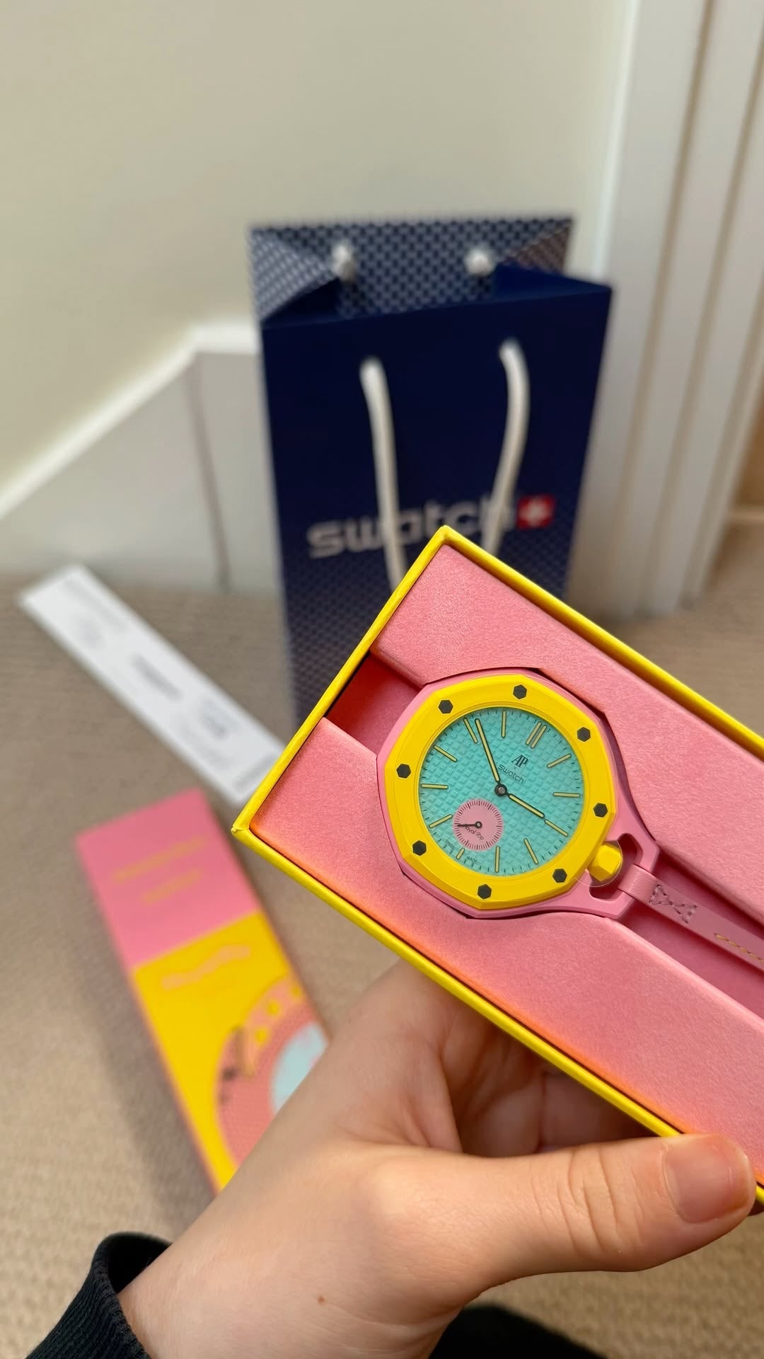 SWATCH “AP” ROYAL POP YELLOW PINK